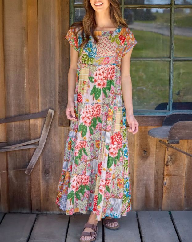 Berkley Maxi Dress - Vintage Treasure Pink