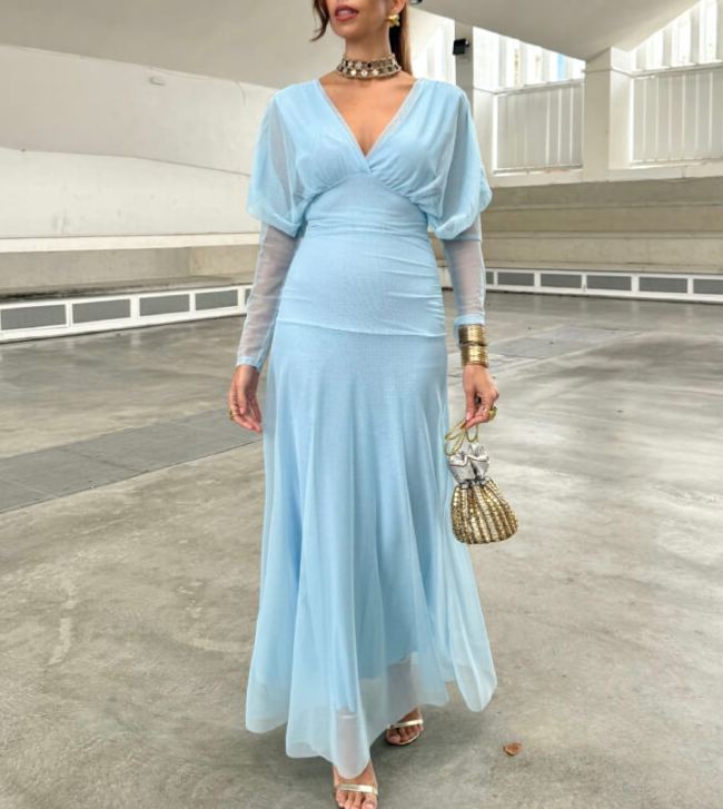 Light blue Sulanca dress
