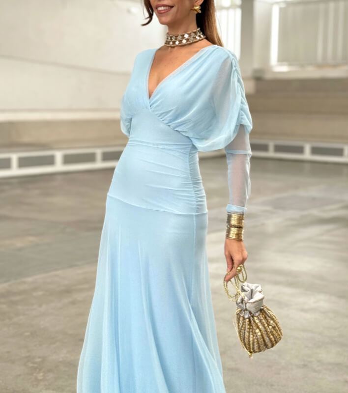 Light blue Sulanca dress
