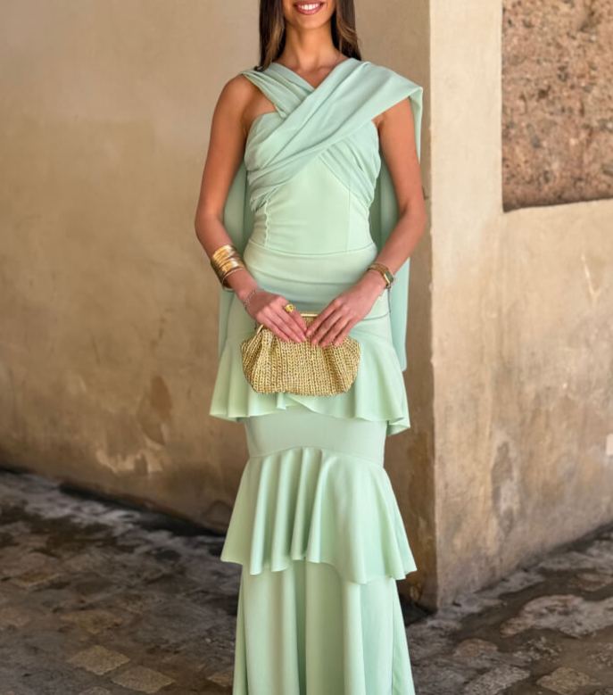 Jara dress, aqua green
