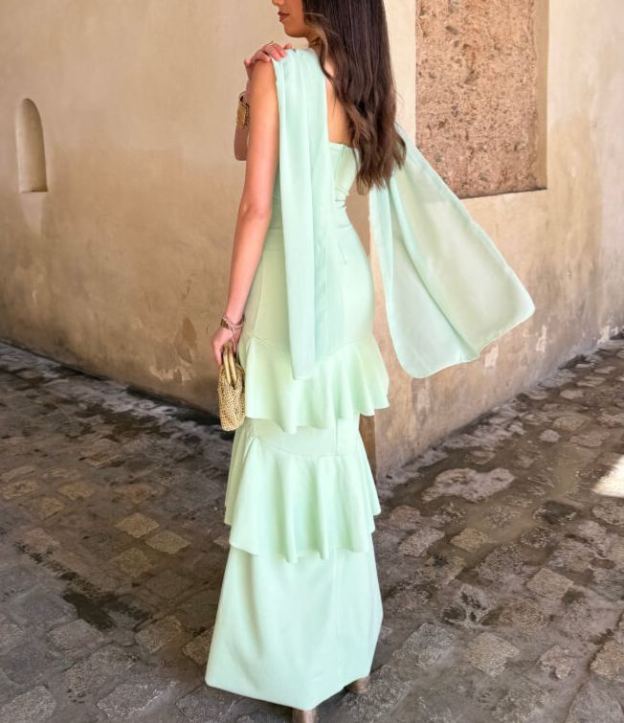 Jara dress, aqua green