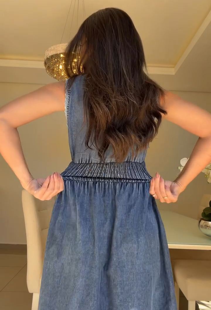 Neila Dark Denim Dress