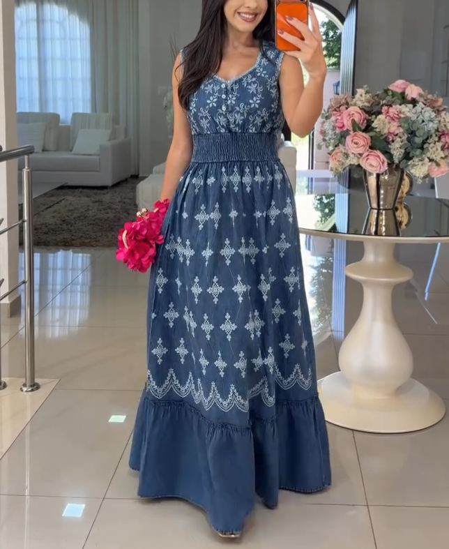 Neila Dark Denim Dress