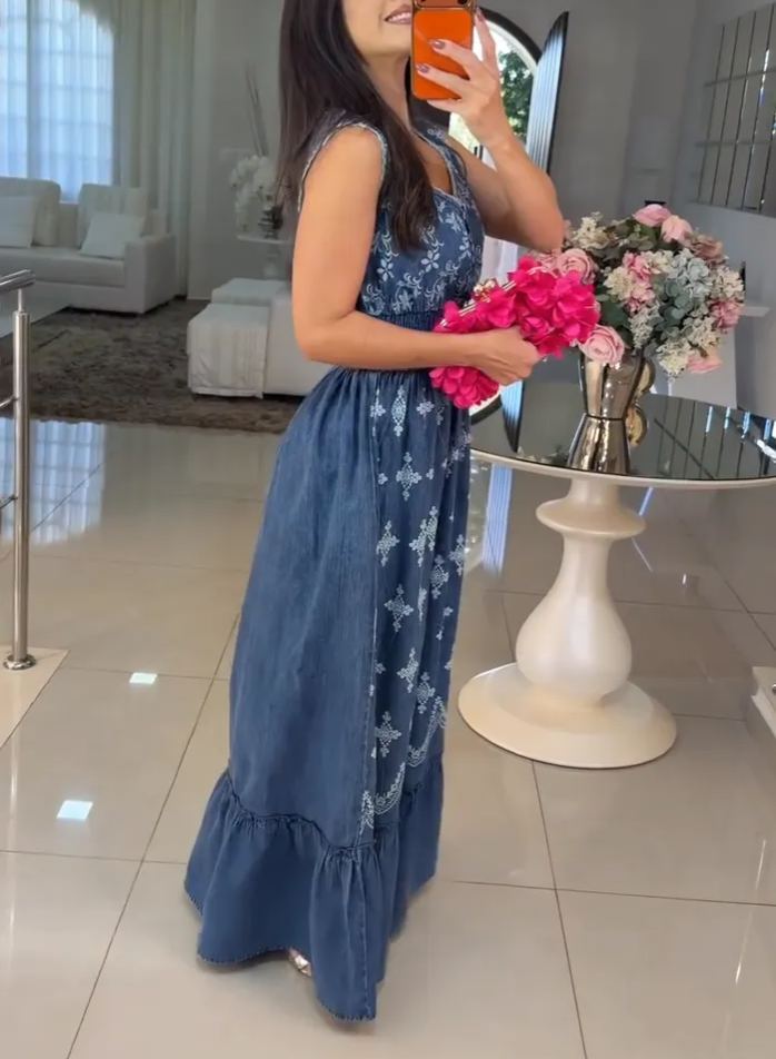 Neila Dark Denim Dress