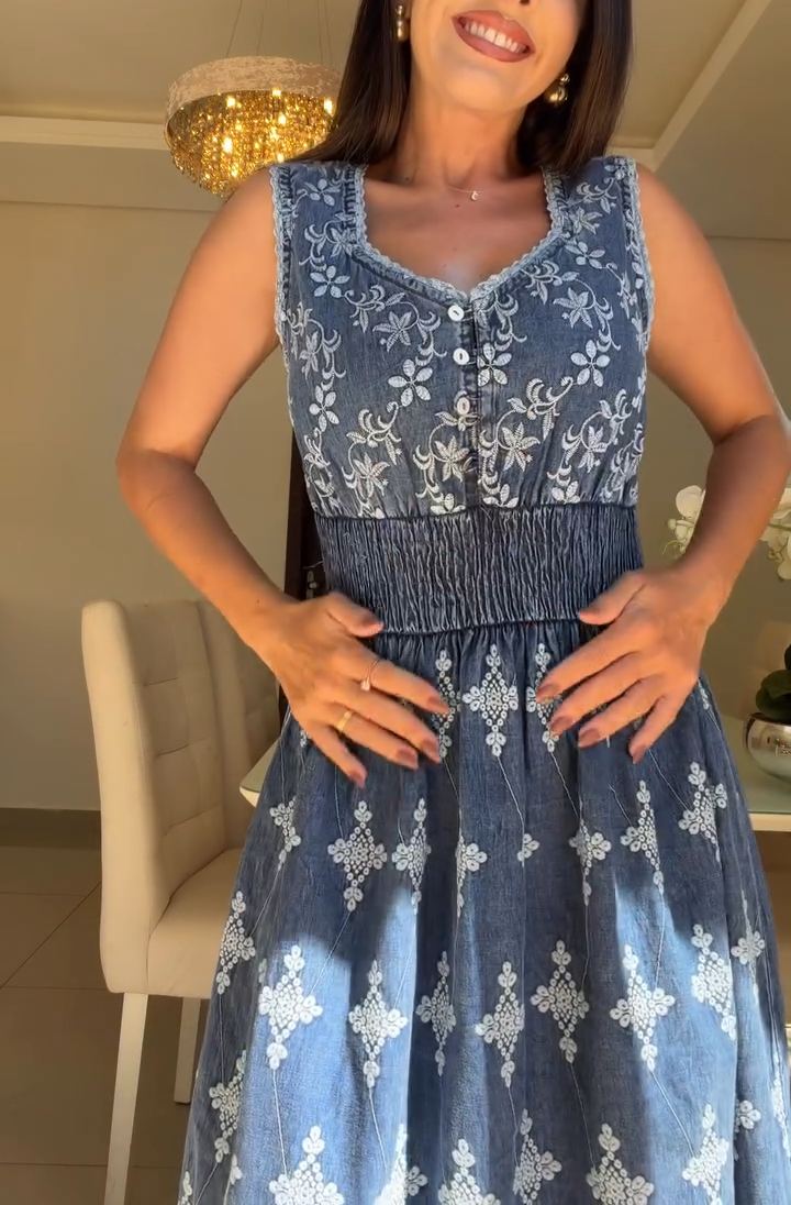 Neila Dark Denim Dress