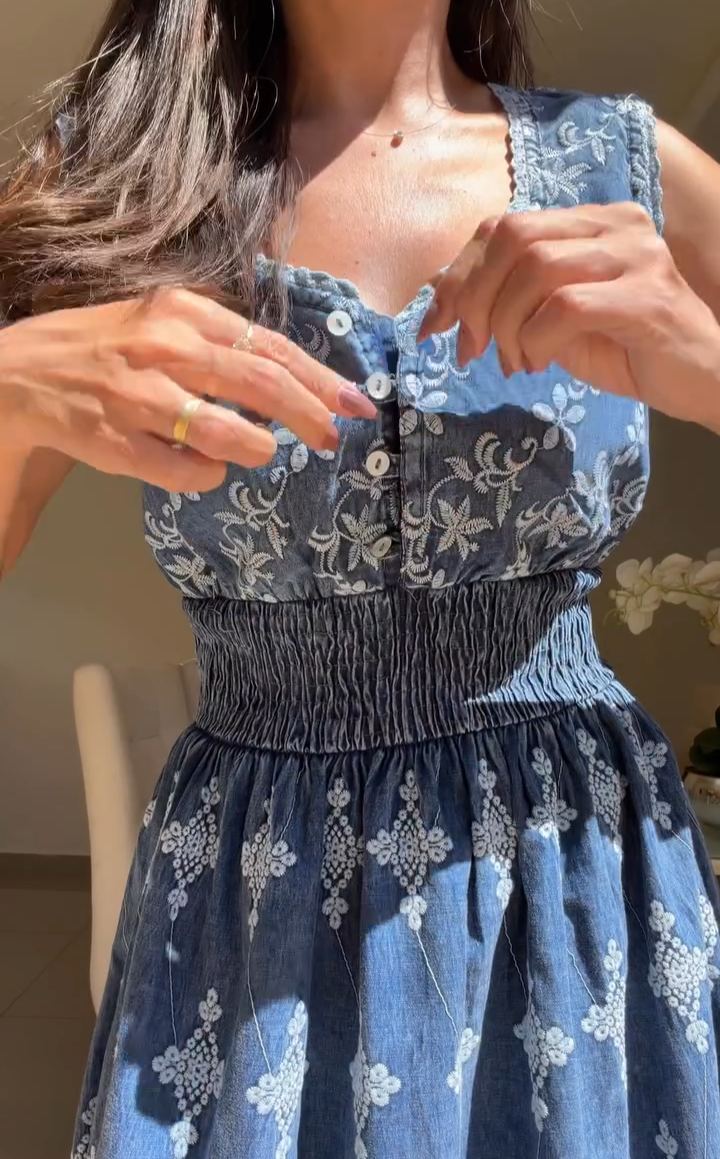 Neila Dark Denim Dress