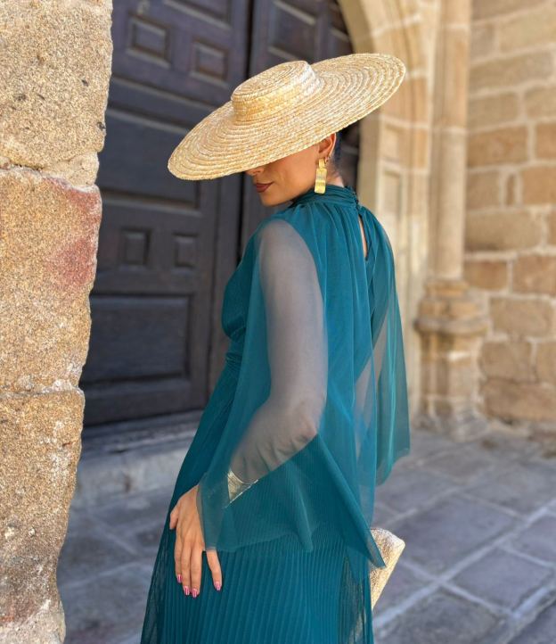 Petroleum-colored Romería Dress