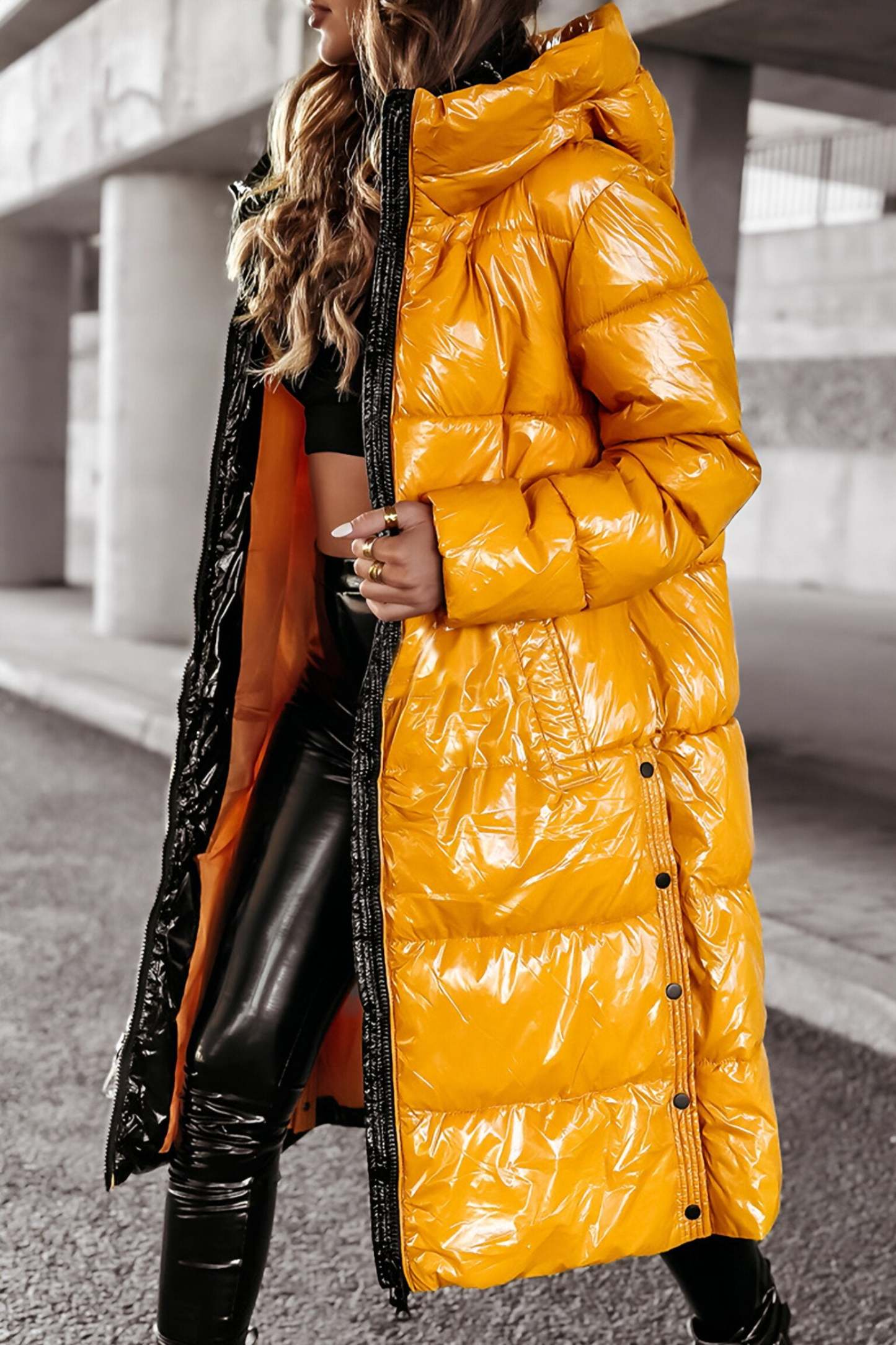 Women's Hooded Long Sleeve Casual Long Fashionable Cotton Coat