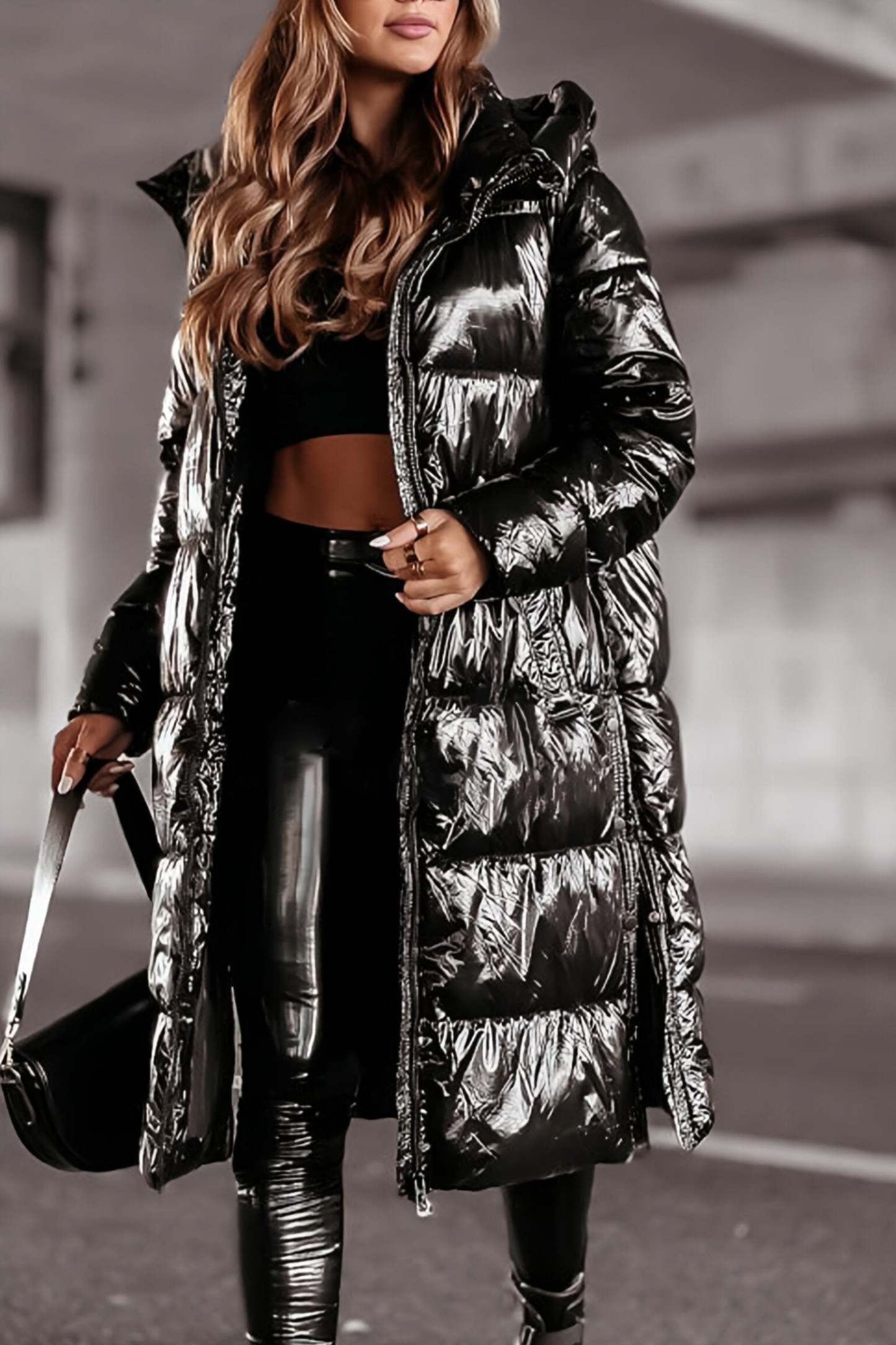 Women's Hooded Long Sleeve Casual Long Fashionable Cotton Coat