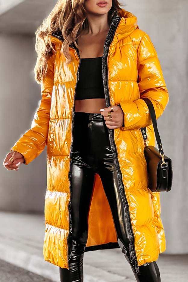 Women's Hooded Long Sleeve Casual Long Fashionable Cotton Coat