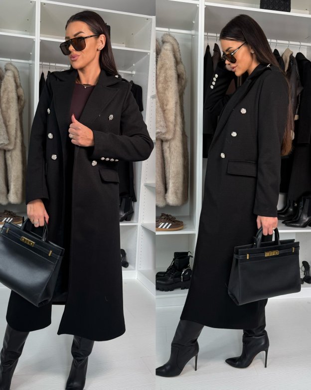 Anselme double-breasted herringbone coat