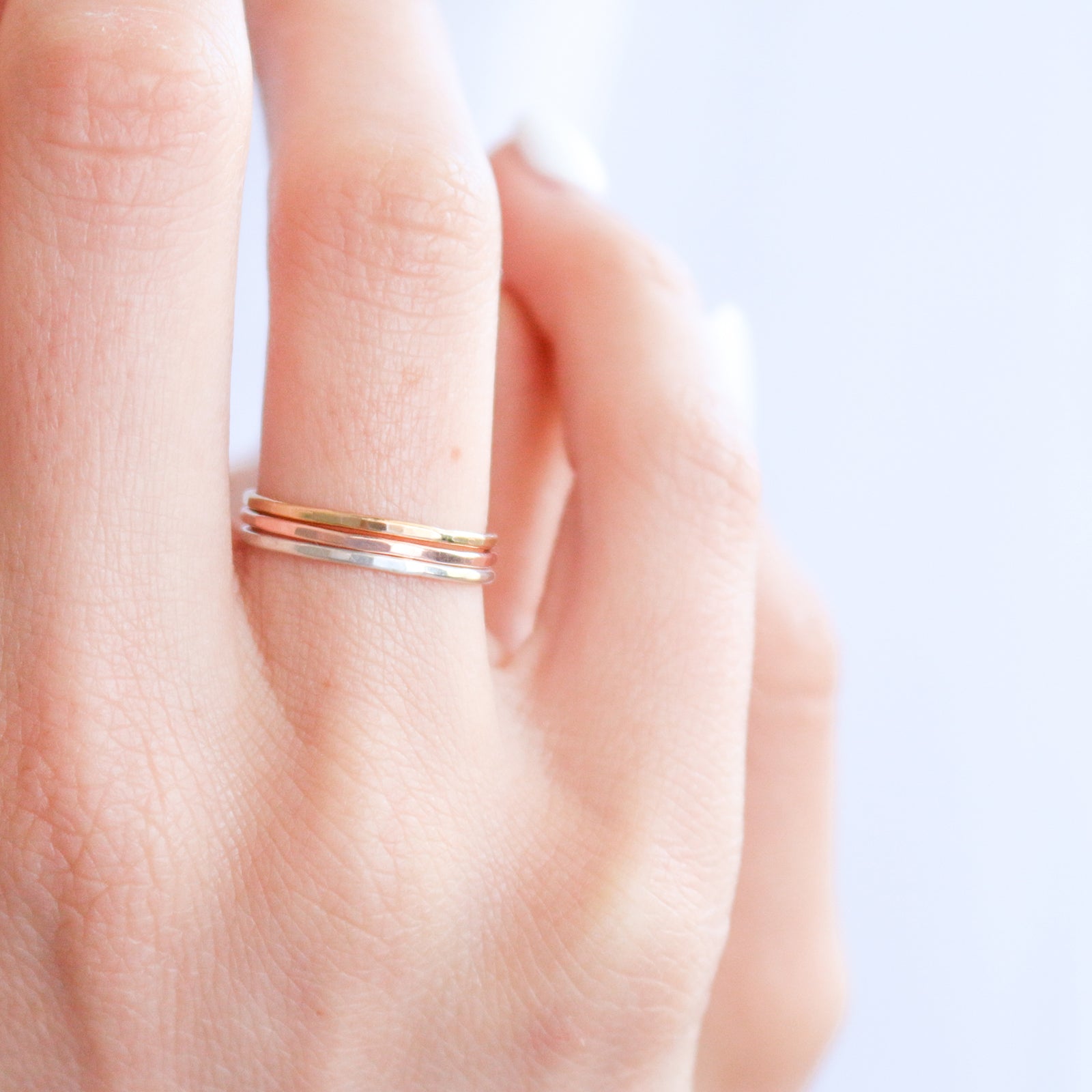 Aurora • Textured Stacking Ring