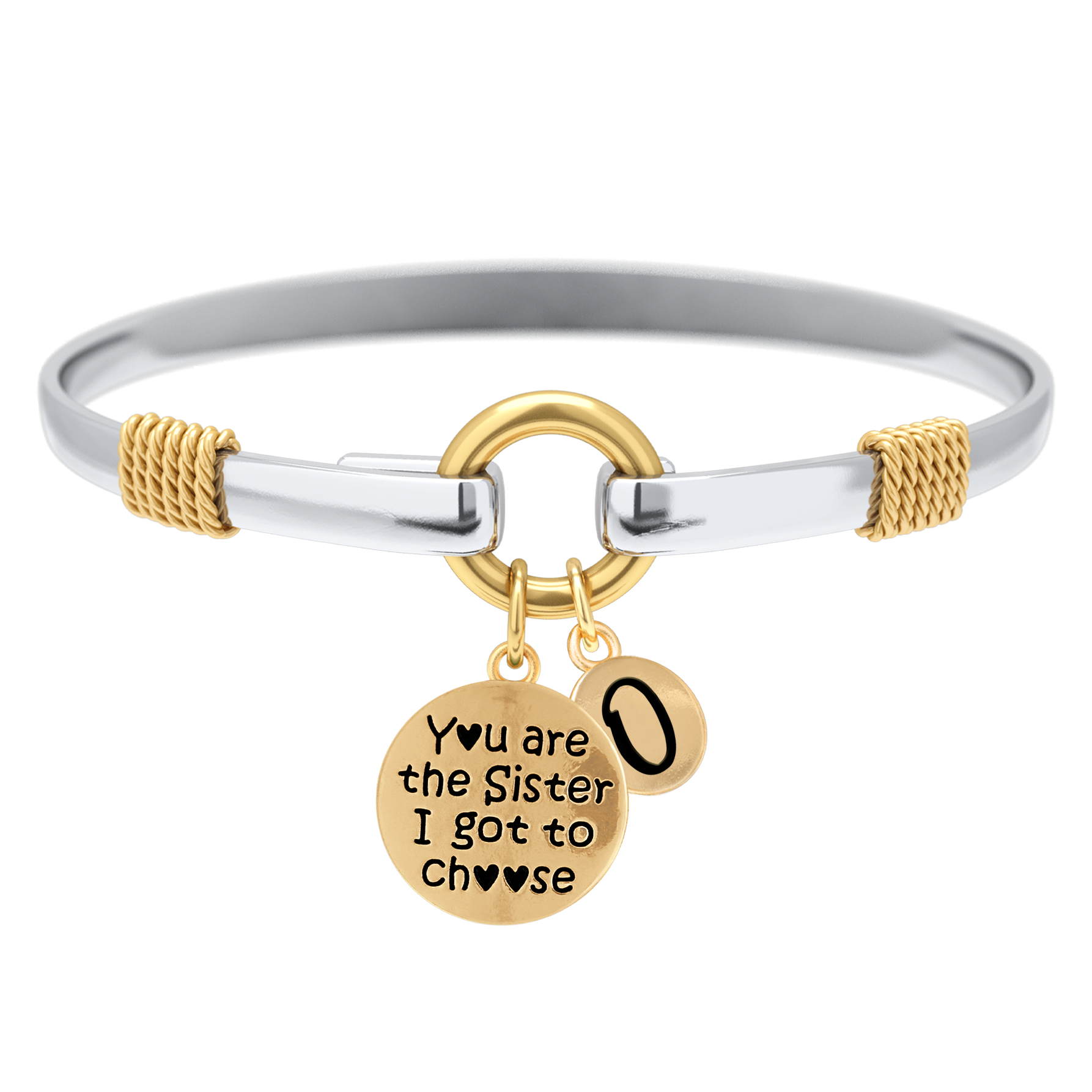 Sister I Got To Choose - Two-Tone Custom Charm Bracelet