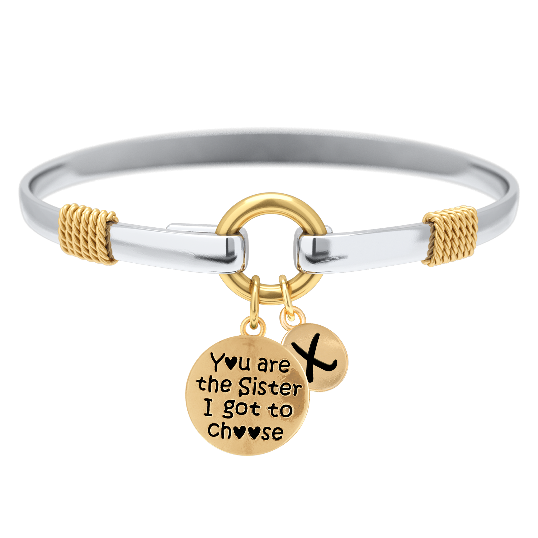 Sister I Got To Choose - Two-Tone Custom Charm Bracelet