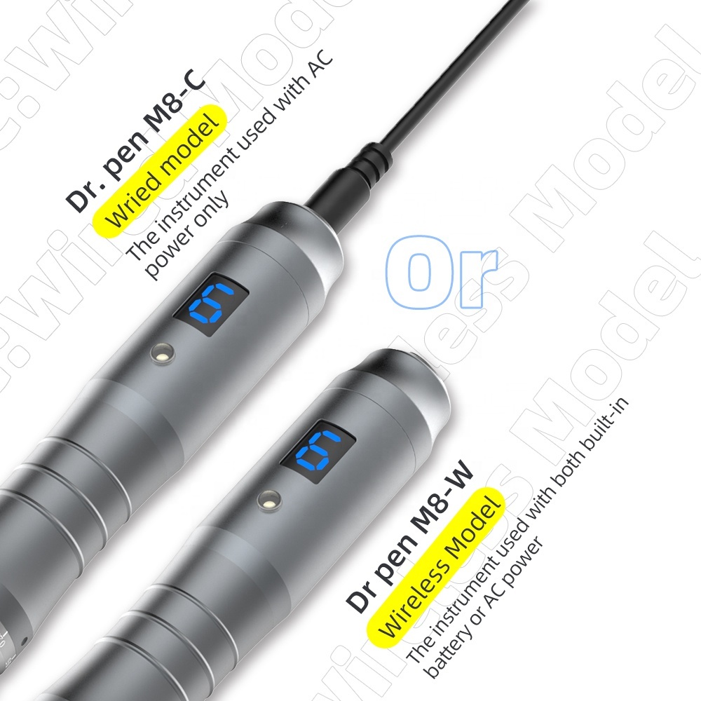 Dr Pen M8 Wireless Microneedling Pen Kit Including 12 Cartridges - Professional Microneedle Derma Roller Pen
