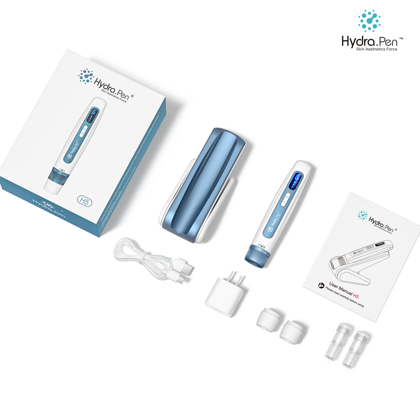 Dr. Pen Hydra H5 Pen All In One Microcurrent Microneedling Device - Including 12 Pcs Cartridges