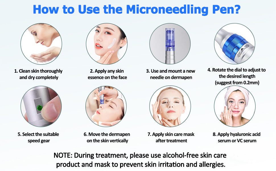 Dr.Pen A6 Professional Microneedling Pen with 12Pcs Cartridges Replacement Needles