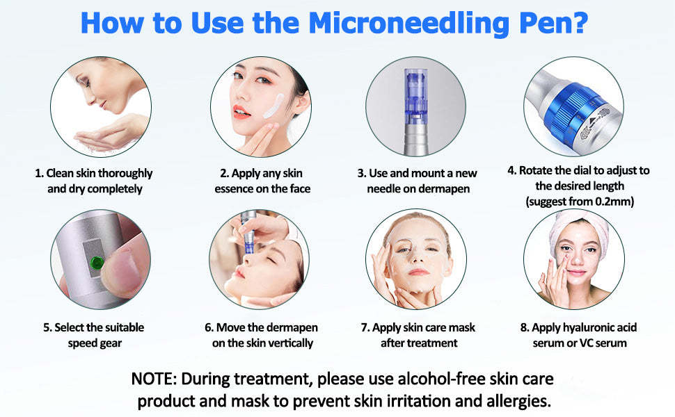Dr.Pen A6 Professional Microneedling Pen with 12Pcs Cartridges Replacement Needles