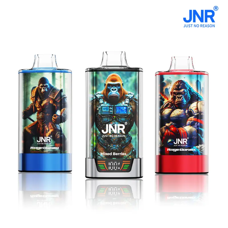 JNR RageGorilla 55K - 55 000 Bouffées - Puff Rechargeable Double Mesh avec Écran Intelligent