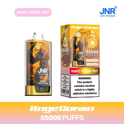 JNR RageGorilla 55K - 55 000 Bouffées - Puff Rechargeable Double Mesh avec Écran Intelligent