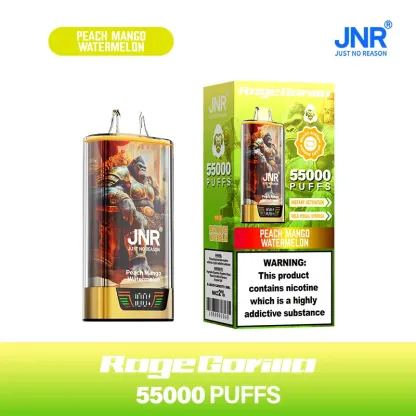 JNR RageGorilla 55K - 55 000 Bouffées - Puff Rechargeable Double Mesh avec Écran Intelligent