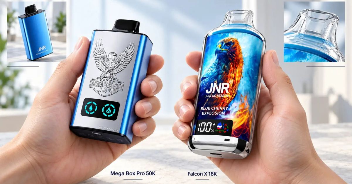 JNR Falcon X 18K vs Mega Box Pro 50K : design et ergonomie