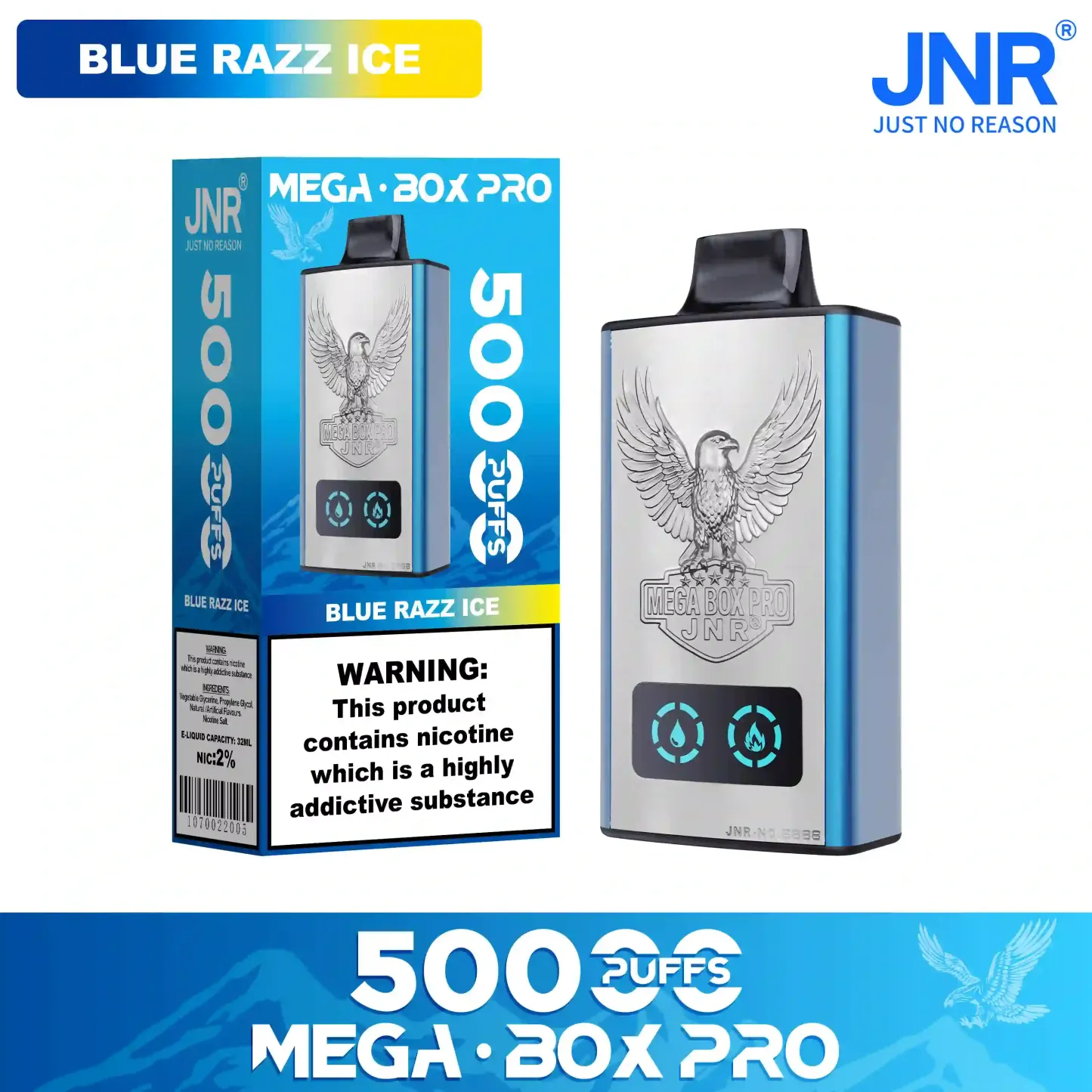 JNR - Mega Box Pro - 50K Puffs - Vape Jetable - Disposable