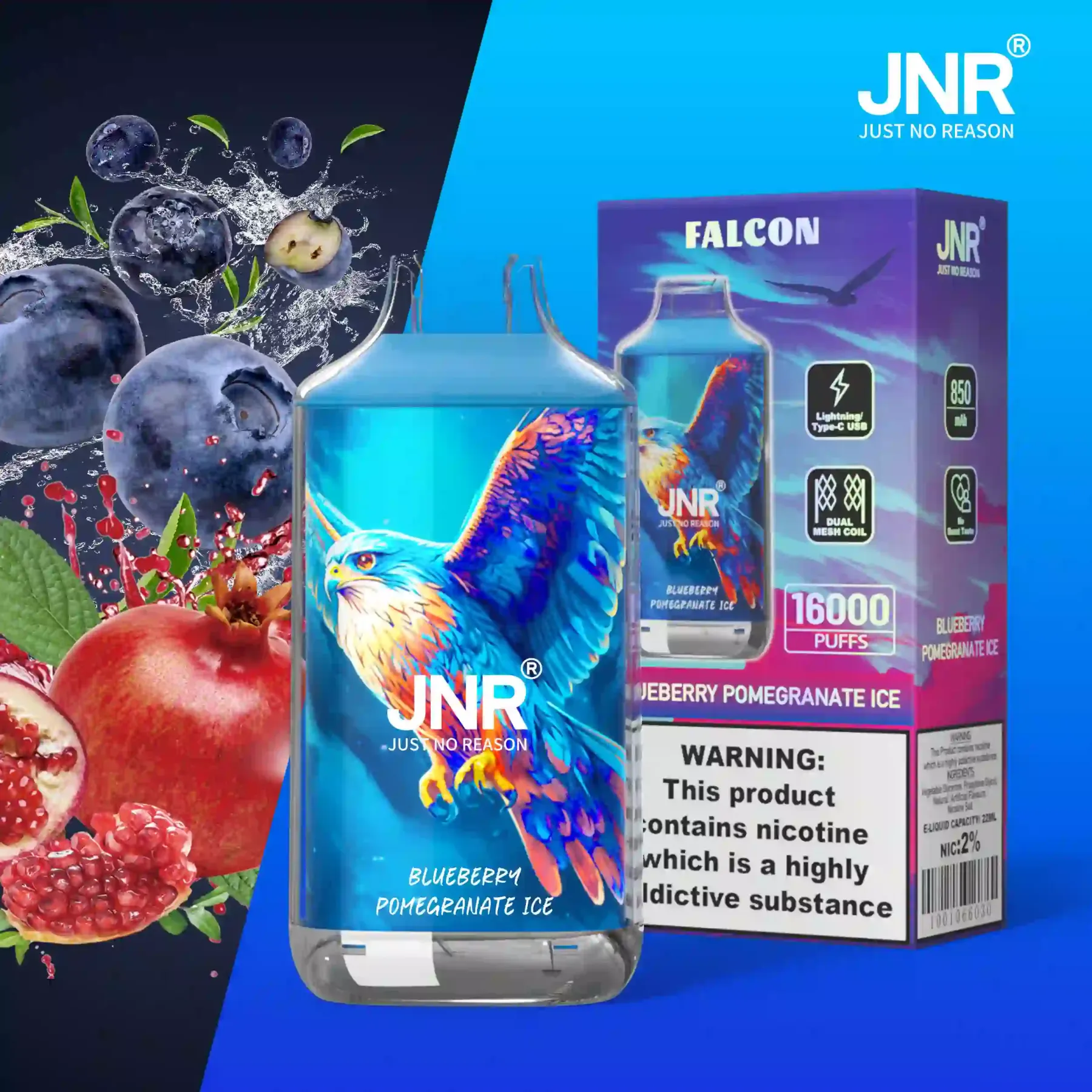 JNR - Falcon - 16K Puffs - Vape Jetable - Disposable