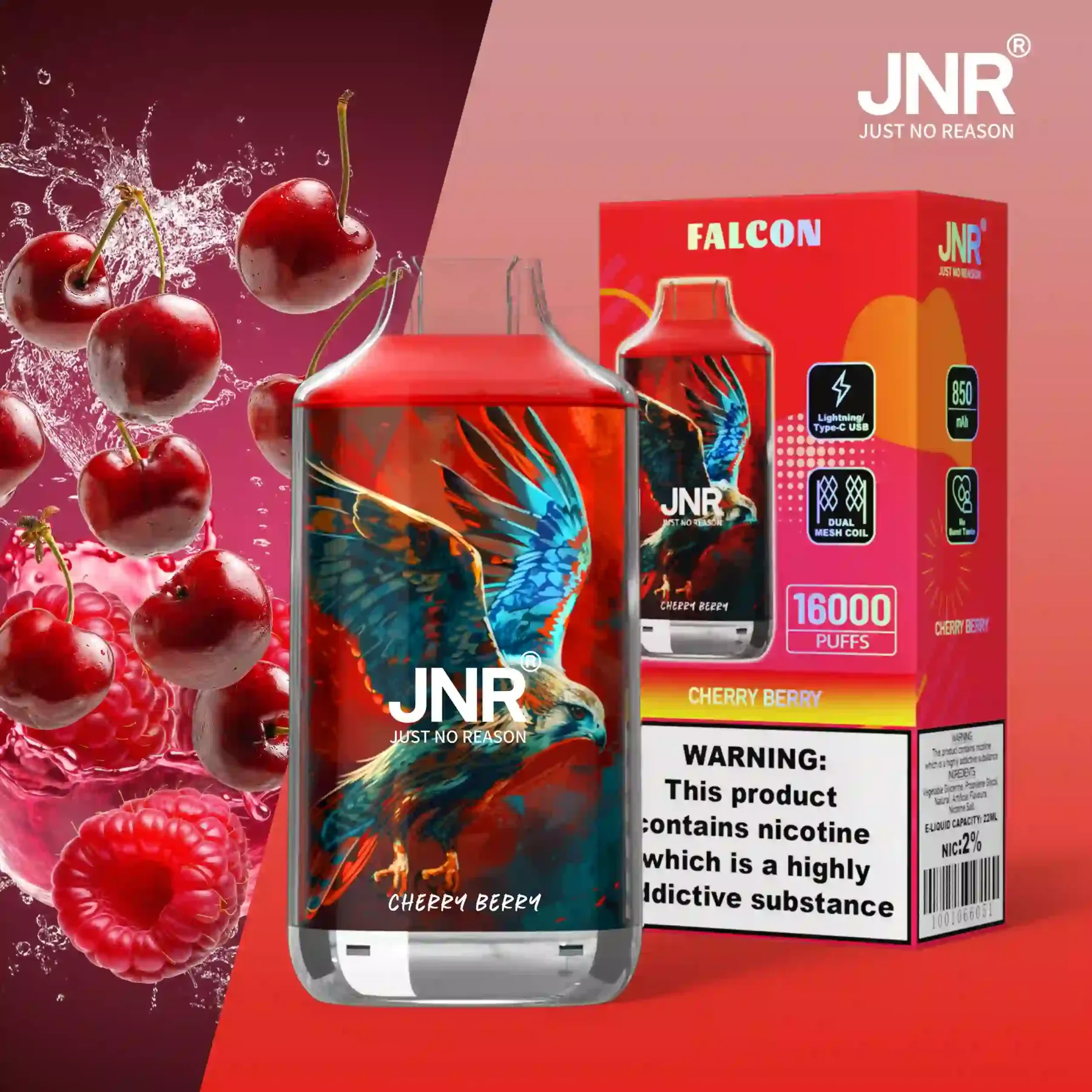 JNR - Falcon - 16K Puffs - Vape Jetable - Disposable