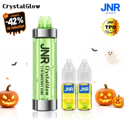 JNR Crystal Glow 33K Puffs - Kit Pod Remplissable et Rechargeable