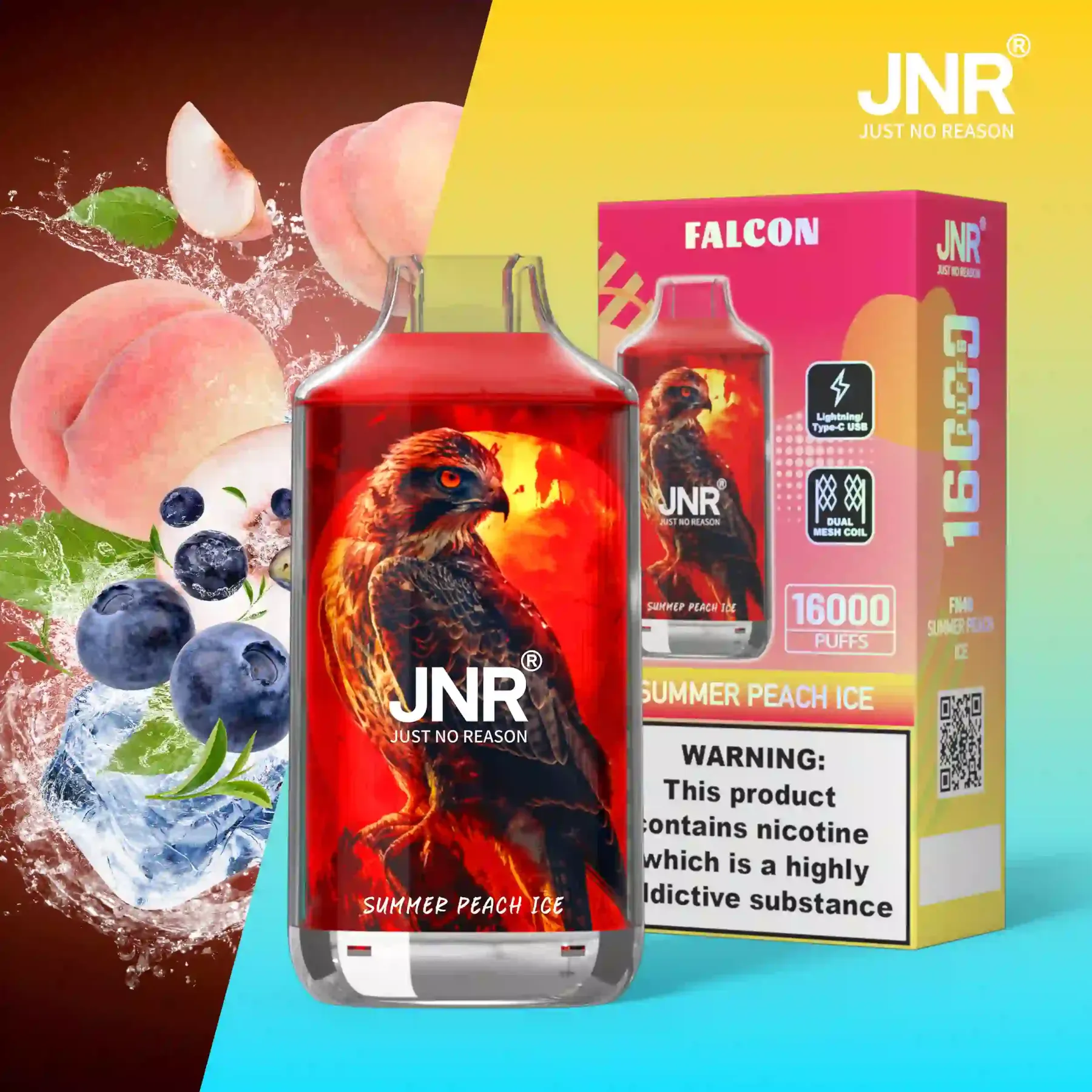 JNR - Falcon - 16K Puffs - Vape Jetable - Disposable