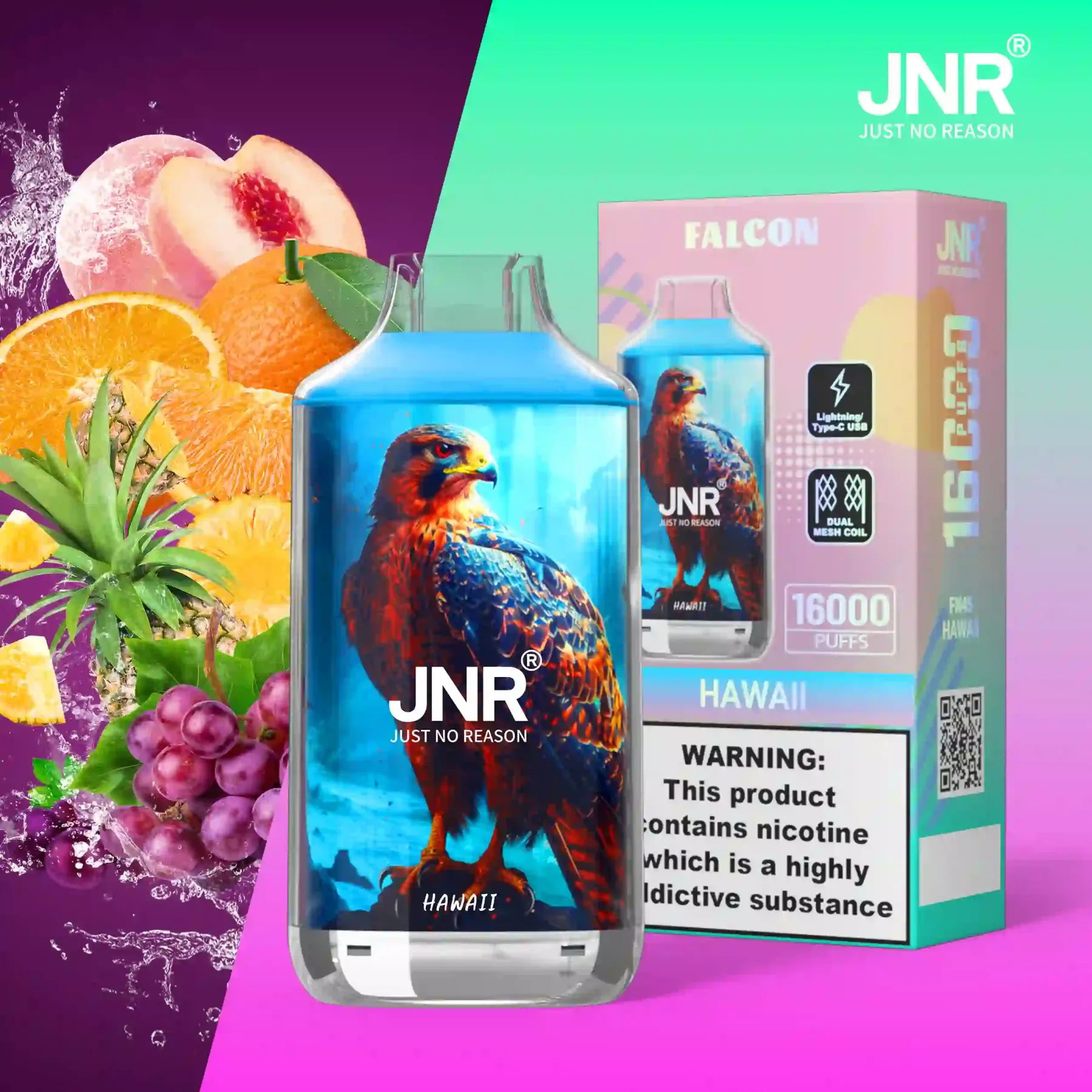 JNR - Falcon - 16K Puffs - Vape Jetable - Disposable