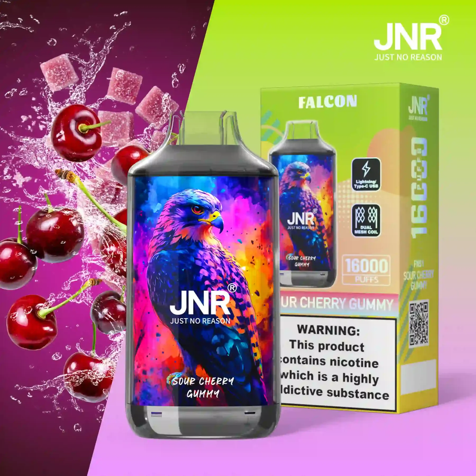 JNR - Falcon - 16K Puffs - Vape Jetable - Disposable