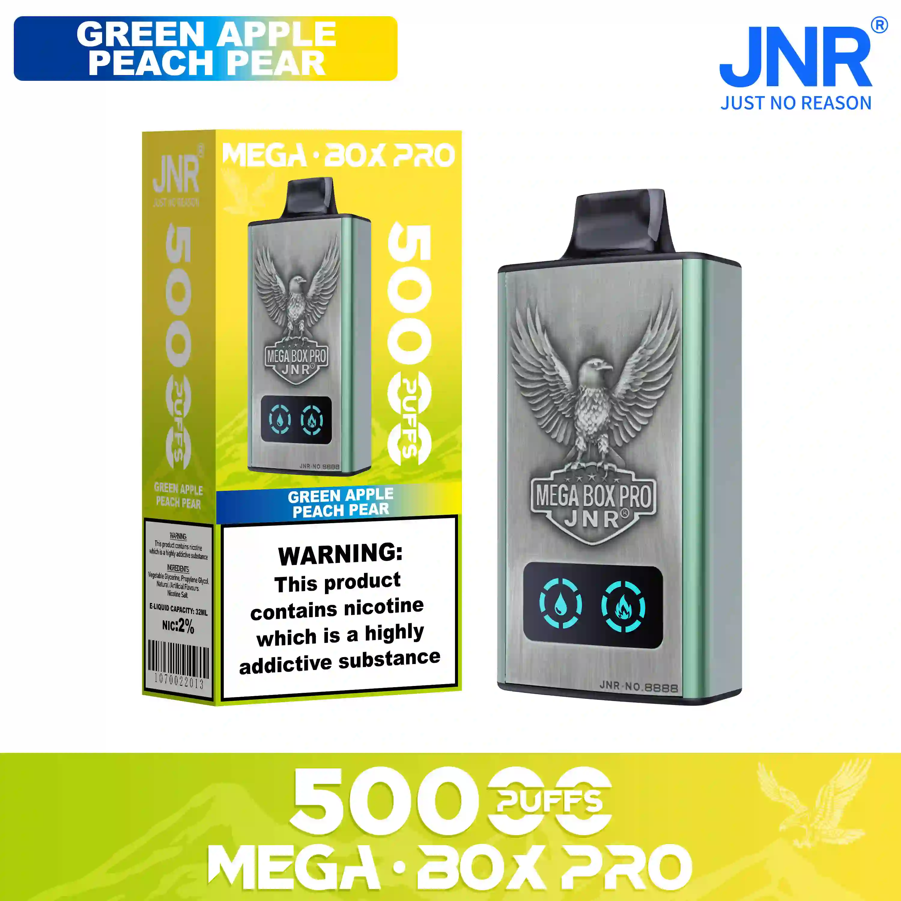 JNR - Mega Box Pro - 50K Puffs - Vape Jetable - Disposable