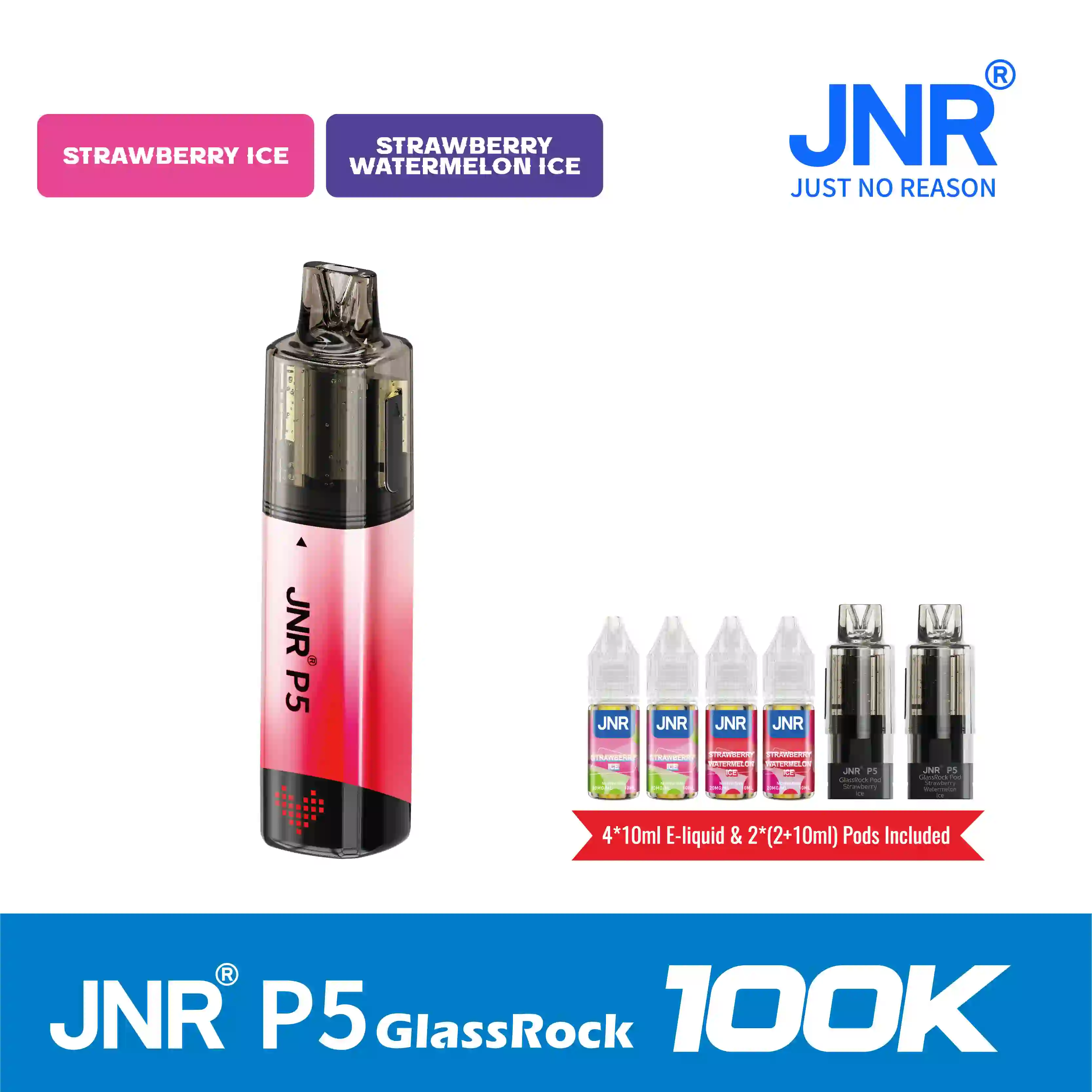 JNR - P5 GlassRock Kit - 100K Puffs - Vape Jetable - Disposable
