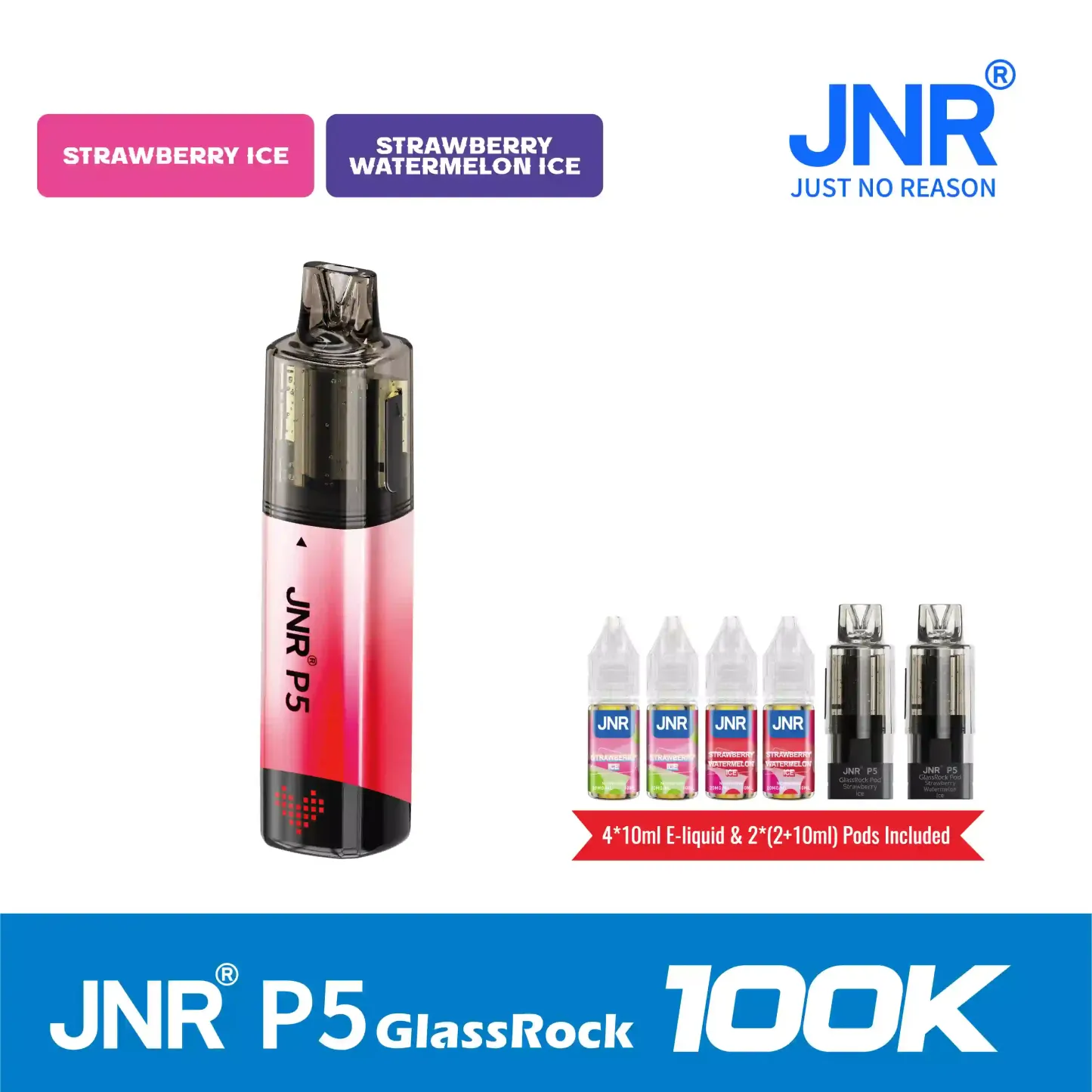 JNR - P5 GlassRock Kit - 100K Puffs - Vape Jetable - Disposable