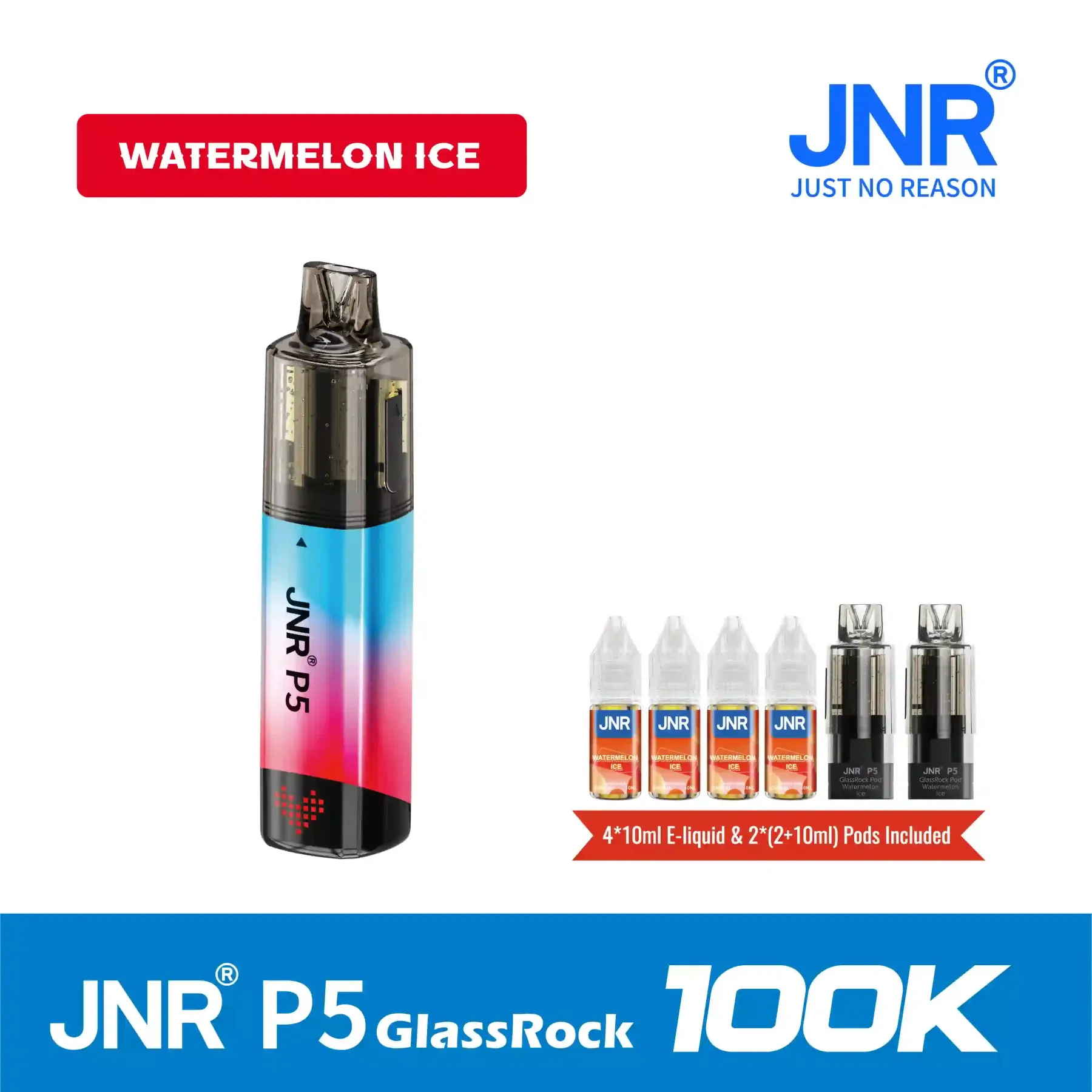 JNR - P5 GlassRock Kit - 100K Puffs - Vape Jetable - Disposable