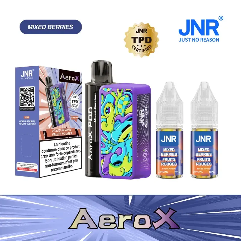JNR AeroX 32000 Puffs - Kit Pod Remplissable et Rechargeable