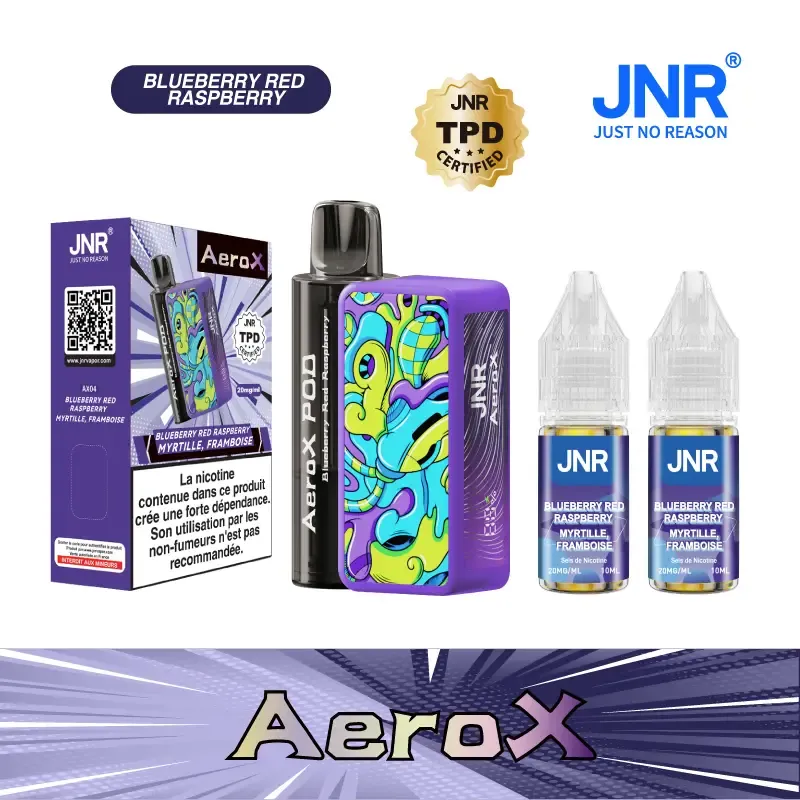 JNR AeroX 32000 Puffs - Kit Pod Remplissable et Rechargeable
