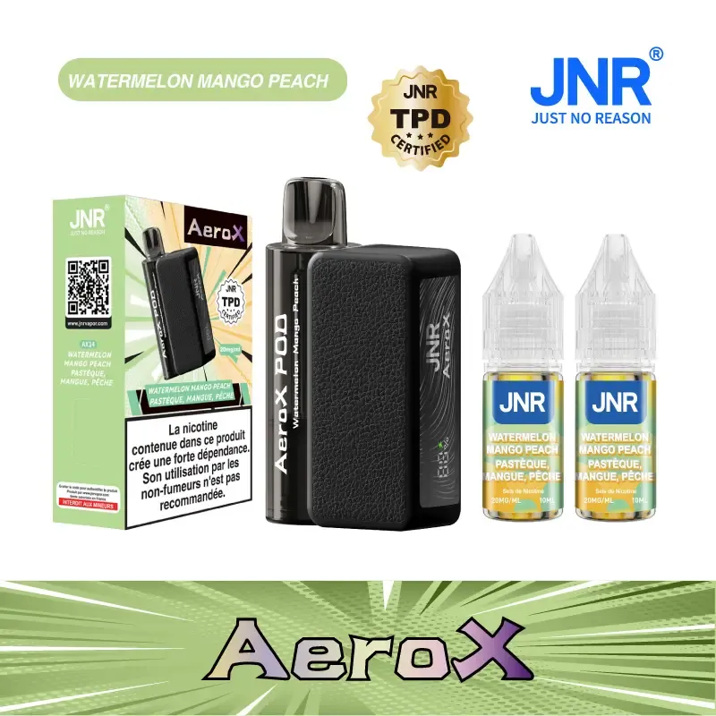 JNR AeroX 32000 Puffs - Kit Pod Remplissable et Rechargeable