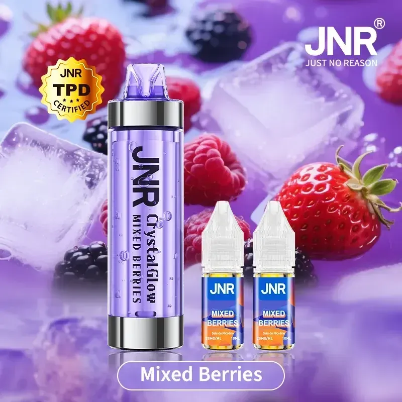JNR Crystal Glow 33K Puffs - Kit Pod Remplissable et Rechargeable