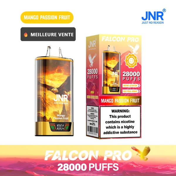 JNR Falcon Pro 28K - 28 000 Bouffées - Puff MTL Rechargeable Smart Screen