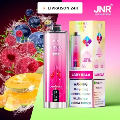 JNR Shisha Lady Killa - Cigarette Électronique Jetable Bordeaux