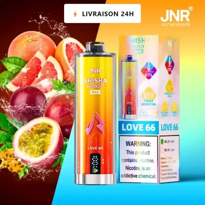 JNR Shisha Max Love 66 - Puff Chicha Jetable Lyon