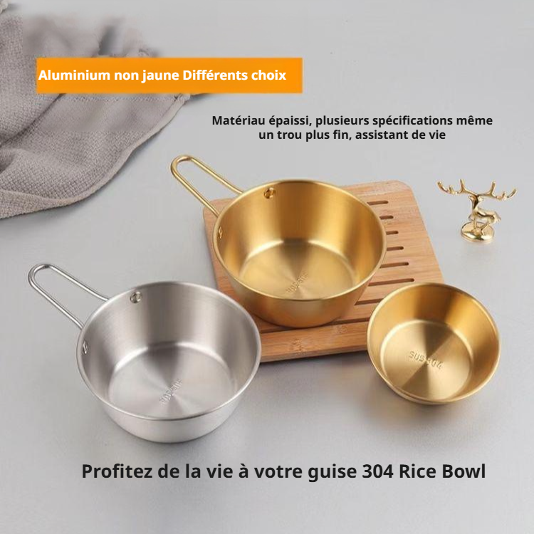 Bols à sauce et à saké en acier inoxydable 304