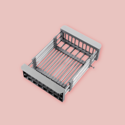 Panier d'égouttage extensible en acier inoxydable pour évier de cuisine