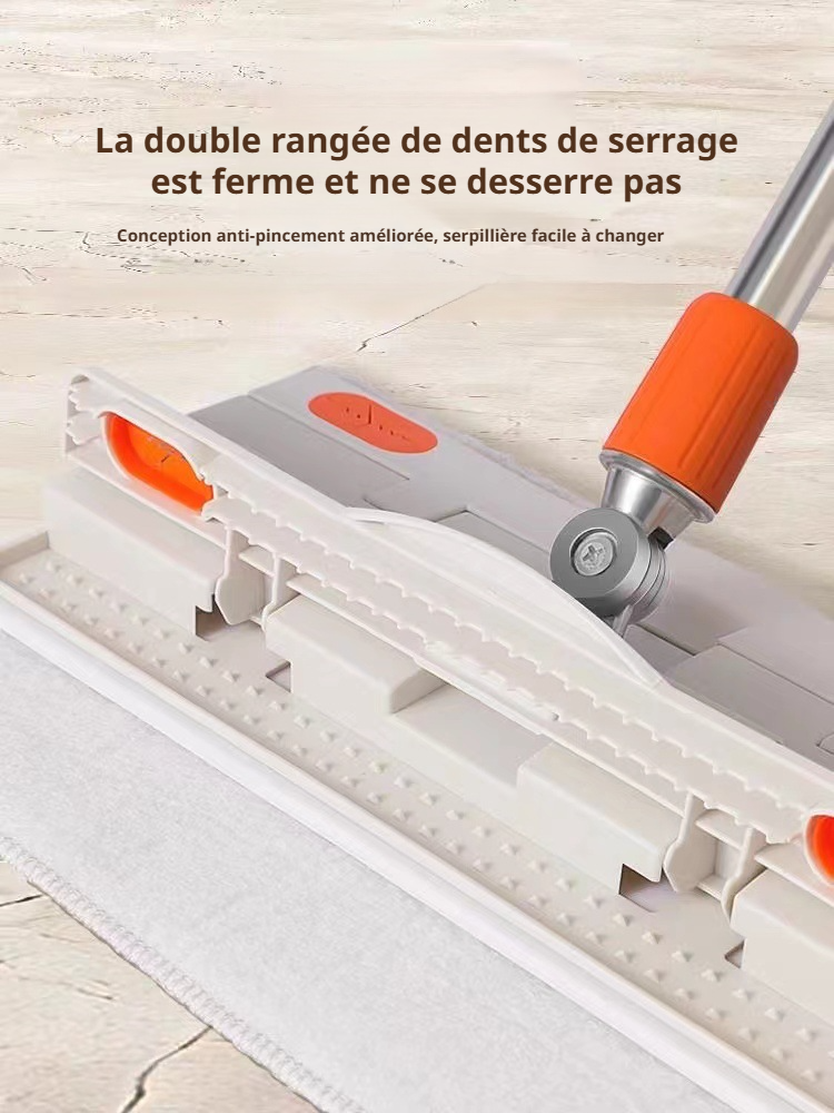 5 Recharges De Chiffons Microfibre Pour Balai Plat - Auto-adhésif, Rayures Poils Durs - Nettoyage Sols Carrelage, Marbre, Bois