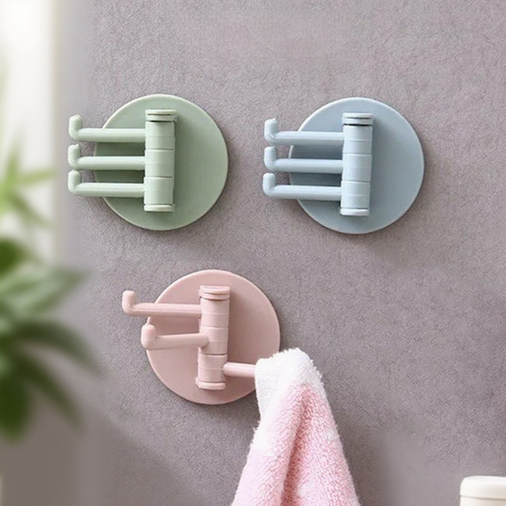 Obrotowy wieszak samoprzylepny bez śladów