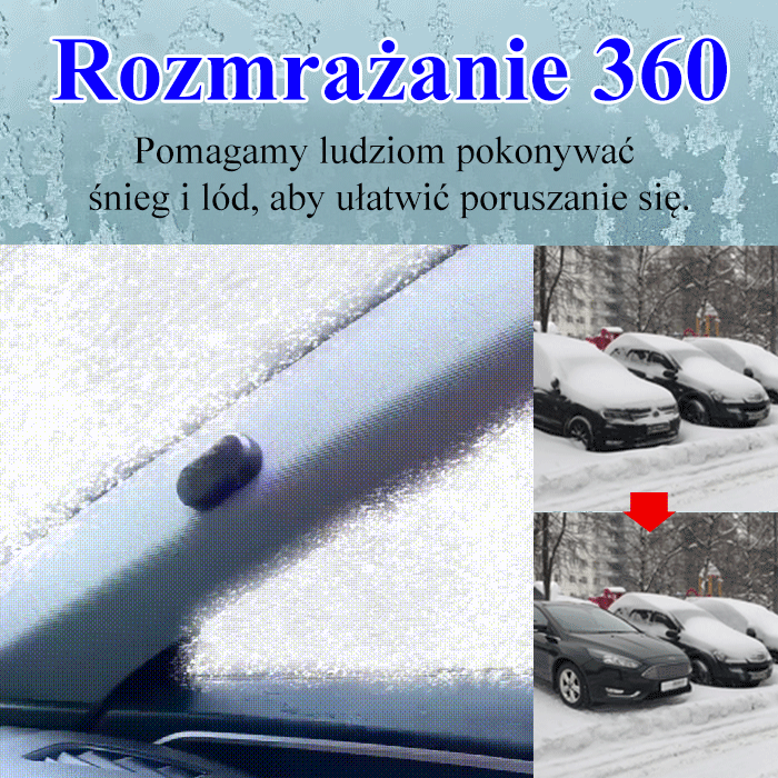 【3-sekundowe odśnieżanie samochodu】Elektromagnetyczne urządzenie do odśnieżania montowane na pojeździe✨Nie uszkadza lakieru samochodowego; nie powoduje zamarzania rąk