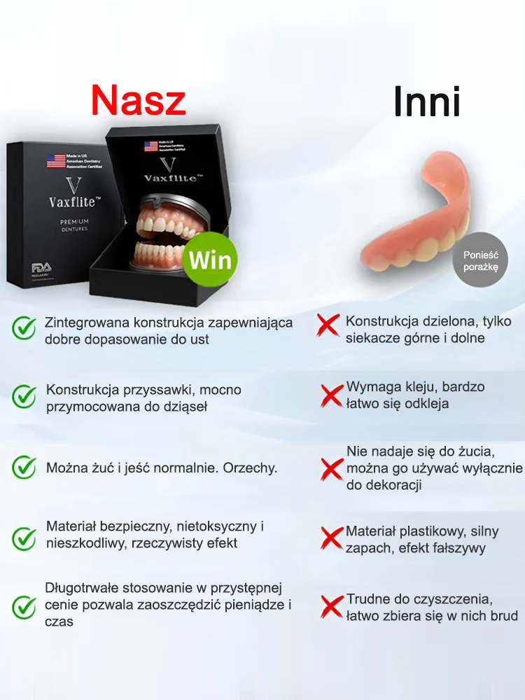 【Można założyć w sekundę】Luksusowe, personalizowane protezy dentystyczne✨Idealnie dopasowane do każdego zęba, pozwalają cieszyć się wszelkiego rodzaju przysmakami do woli.